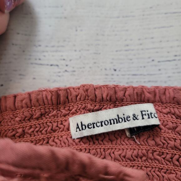 Abercrombie & Fitch Size L Lace Overlay Babydoll Floral Crop Top - Picture 8 of 9